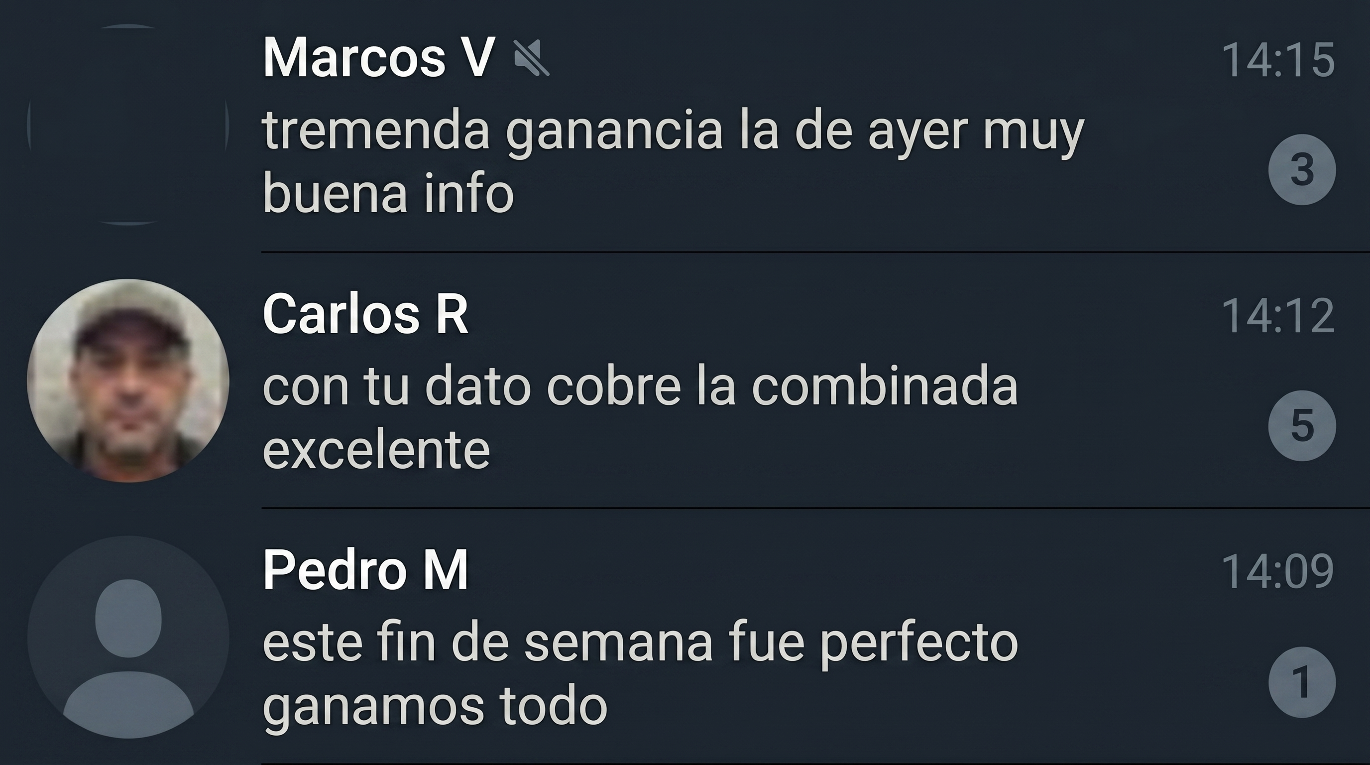 Testimonios de Telegram